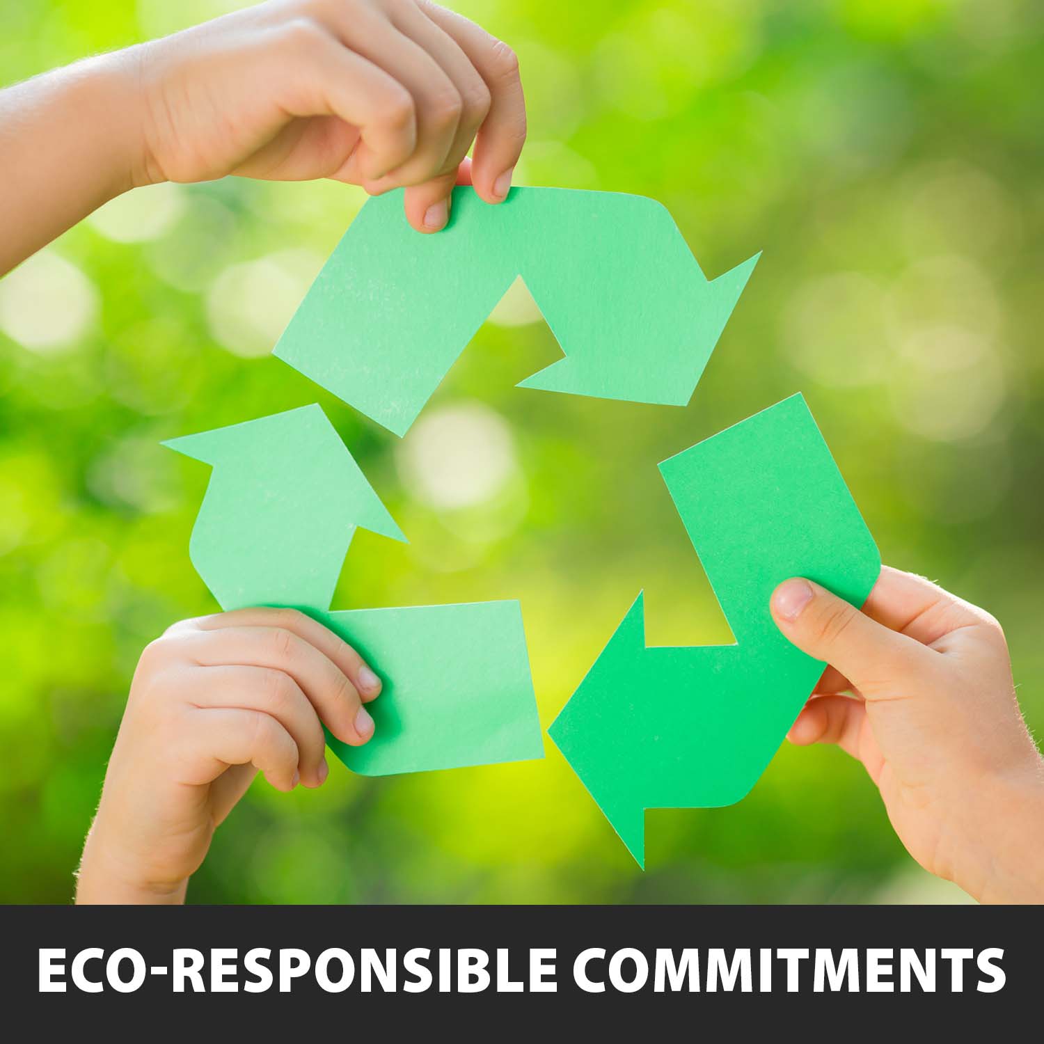 Logo eco responsible commitments - 4F FRANCE - Créateur de maille responsable